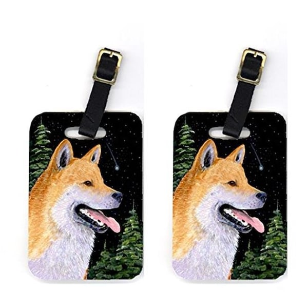 Carolines Treasures SS8598BT Shiba Inu Luggage Tag - Pair 2; 4 x 2.75 In. SS8598BT - main